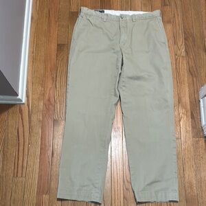 Ralph Lauren Tan Chinos 100 % Cotton Straight Leg Size 36x32